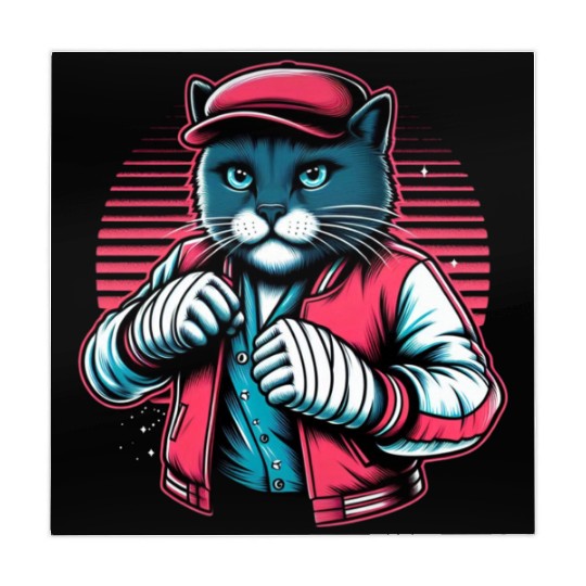 Vintage Street Fighter Cat #Vintage #Streetwear Mahjong Mats