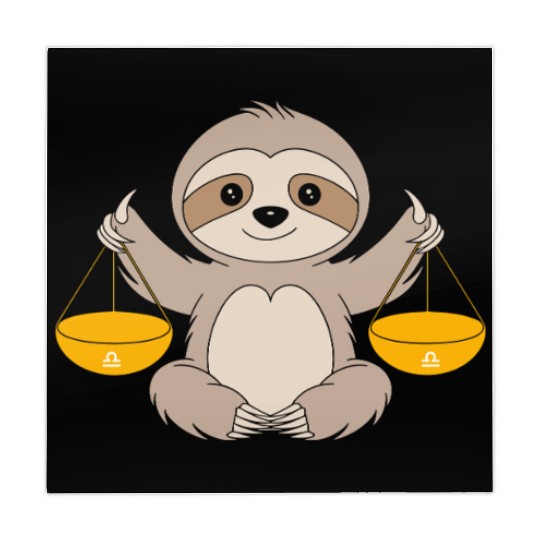 Libra Zodiac Sloth Balancing Harmony Mahjong Mats