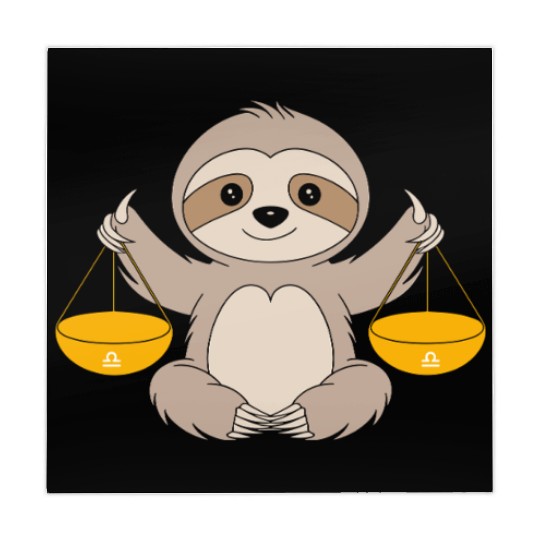 Libra Zodiac Sloth Balancing Harmony Mahjong Mats