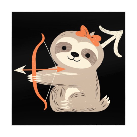 Sagittarius Zodiac Sloth Archer Design for Mahjong Mats