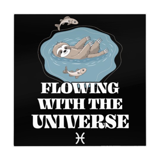 Pisces Zodiac Sloth Flowing With The Universe Mahjong Mats