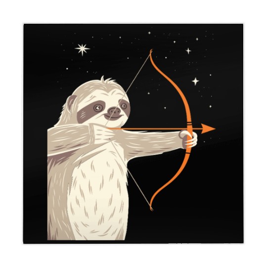 Sagittarius Zodiac Sloth Archer in the Stars Mahjong Mats