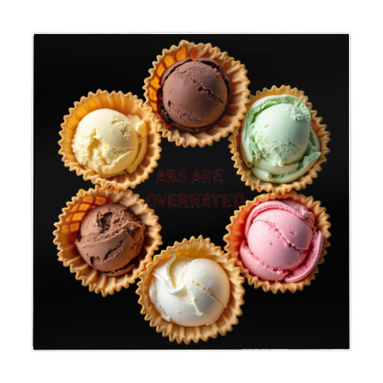 Abs Are Overrated A Gift for Ice Cream Lovers Mahjong Mats