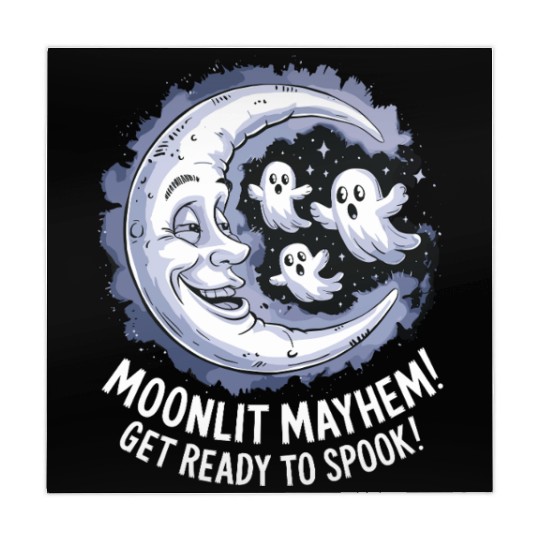 Moonlit Mayhem Ghostly Spook Under the Mondlight Mahjong Mats