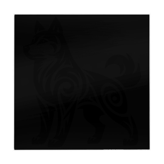Mystical Powerful Tribal Husky Dog Mahjong Mats