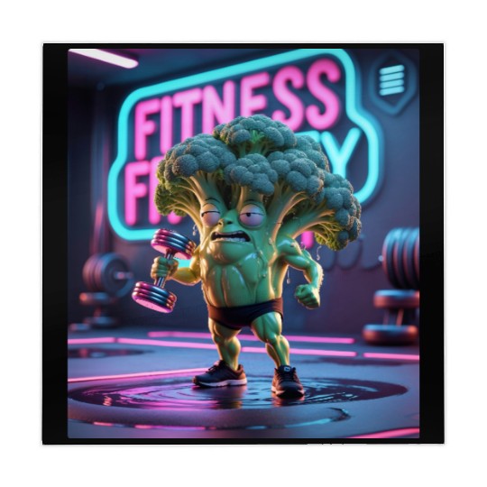 Cartoon Broccoli Gym Mahjong Mats