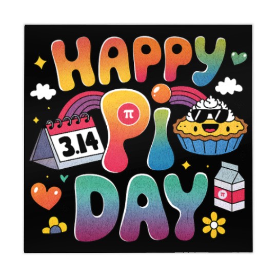 Happy Pi Day Retro and Colorful Math Mahjong Mats