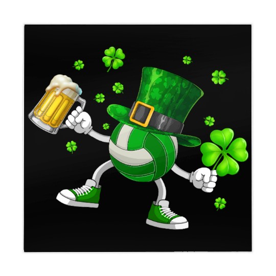 Volleyball Drinking Beer St Patrick's Day Mahjong Mats
