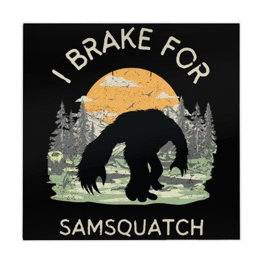 Funny Samsquatch Bigfoot Cryptid Camping Mahjong Mats