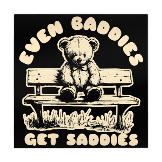 Even Baddies Get Saddies Teddy Bear Mental Health Mahjong Mats