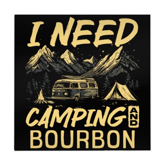 I Need Camping And Bourbon Mahjong Mats