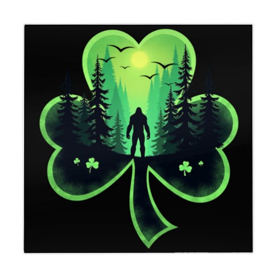 St Patrick's Day Bigfoot Sasqautch Irish Mahjong Mats