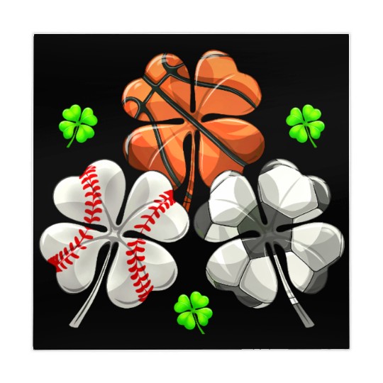 St Patricks Shamrock Basketball Baseball Soccer Mahjong Mats