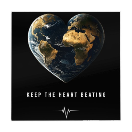 Keep the Heart Beating Heart Earth Day Environment Mahjong Mats