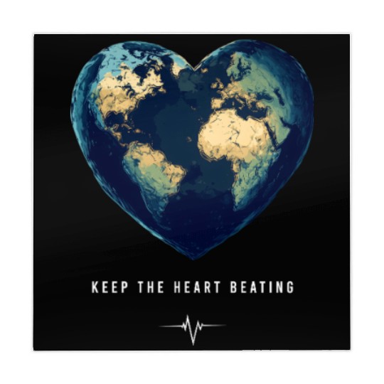 Keep the Heart Beating Earth Earth Day Environment Mahjong Mats