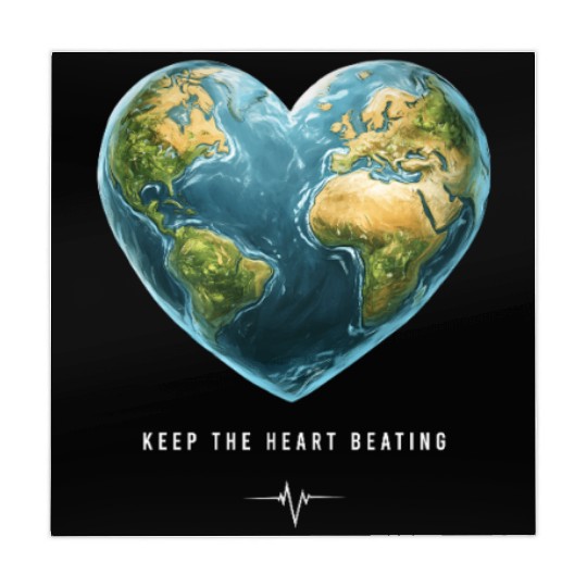 Keep the Heart Beating Environment Earth Day Heart Mahjong Mats