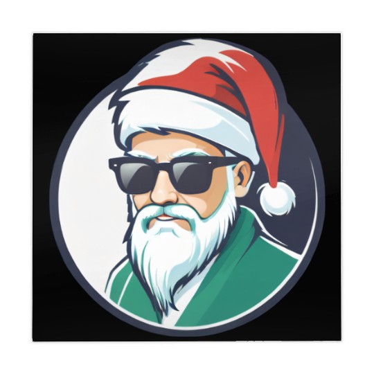 Creative Santa logo design wearing sunglasses Mahjong Mats