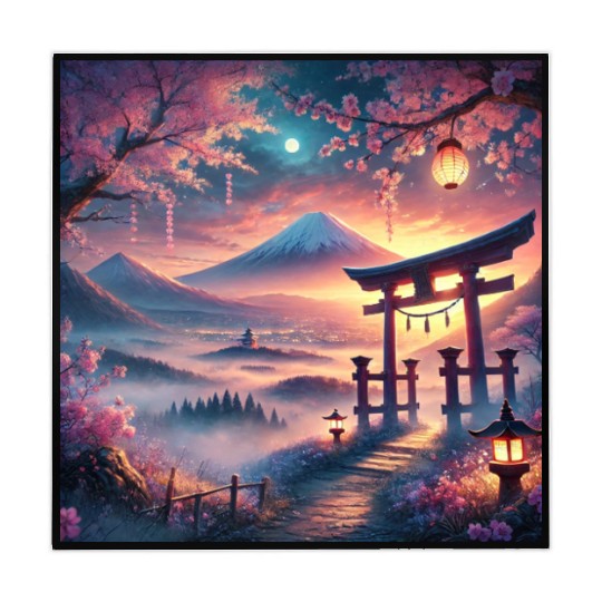 fuji sakura torii Mahjong Mats