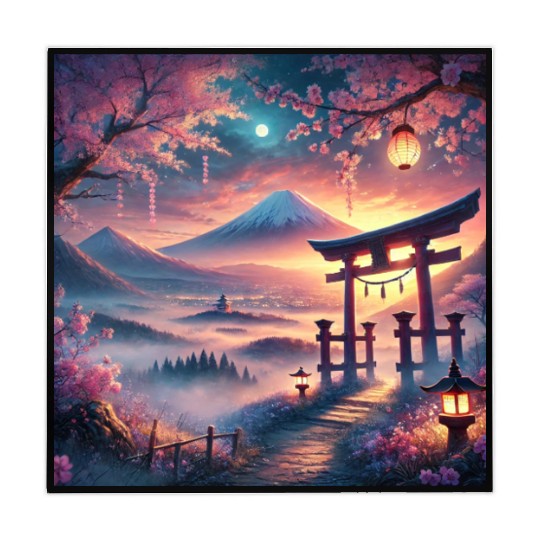 fuji sakura torii Mahjong Mats