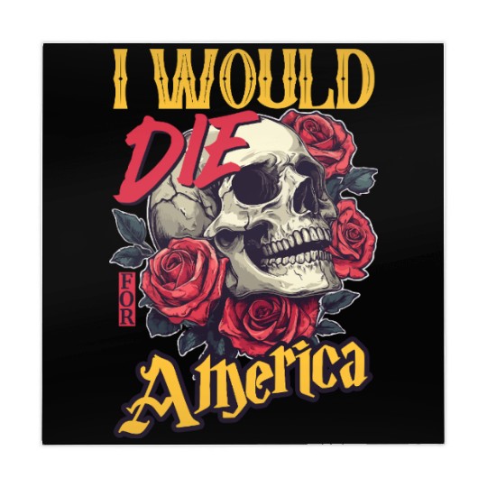 I Would Die For America skull And Roses Mahjong Mats