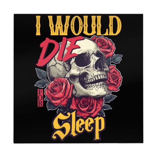 I Would Die For Sleep skull Roses Design Mahjong Mats