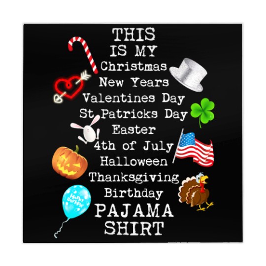 Ten holidays fun Birthday Christmas outfit PJs ten Mahjong Mats