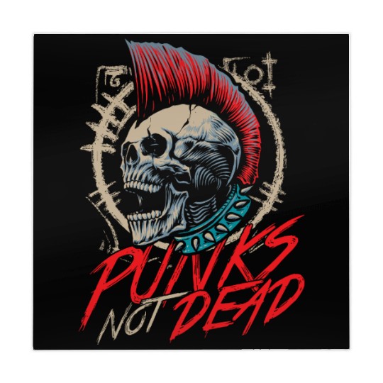 Punks Not Dead Rocker Punker Punk Rock Music Mahjong Mats