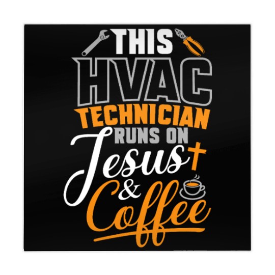 HVAC Tech Runs On Jesus & Coffee Mahjong Mats