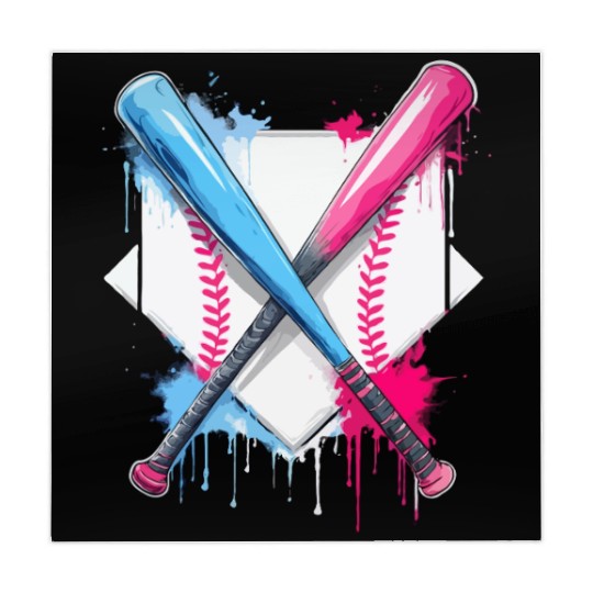 Ice Cream Drip Baseball Bat Baseball Player Mahjong Mats