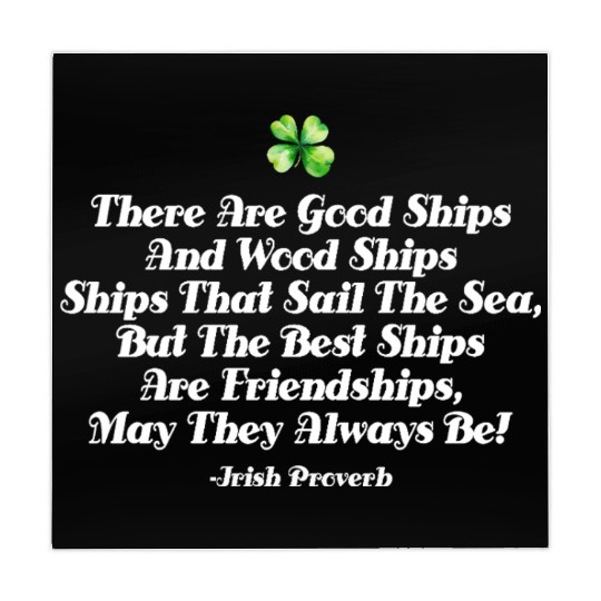 Irish Blessing FRIENDSHIP QUOTE GOOD SHIPS Ireland Mahjong Mats