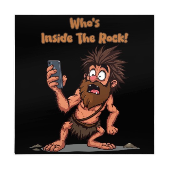 Funny Caveman – Stone Age Meets Modern Technology Mahjong Mats
