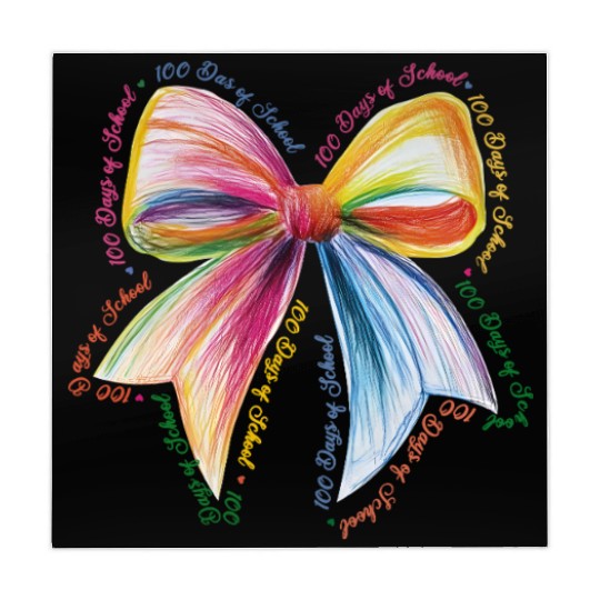 100 Days Of School Coquette Bow Tie Dye Teacher Mahjong Mats