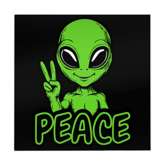 Grey Alien Peace Mahjong Mats