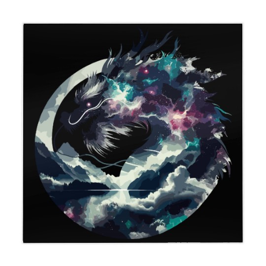 Zen Black Chinese Dragon Mahjong Mats