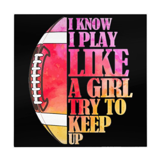 I Know I Play Like A Girl Football Game Day Mahjong Mats