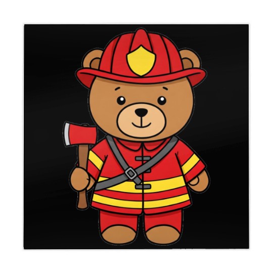 Teddy bear firefighter Mahjong Mats
