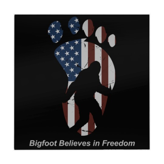 Patriotic Bigfoot American Flag Design Mahjong Mats