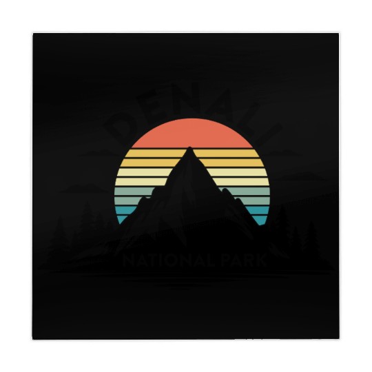 Retro Denali National Park US Vintage Denali Mahjong Mats