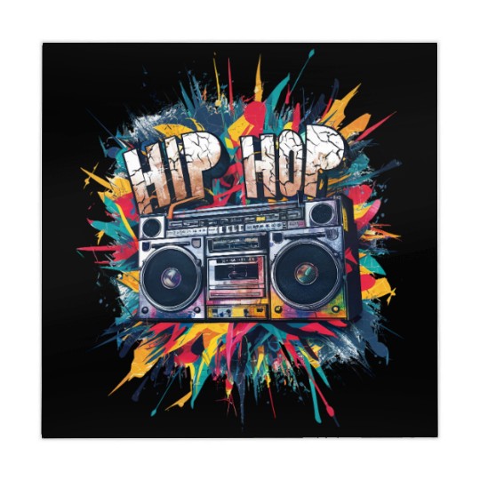 Vintage Hip Hop Rapper-Inspired Boombox Music Mahjong Mats