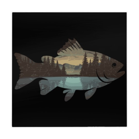 Serene Wilderness Fish Scene Nature Lovers Artwork Mahjong Mats