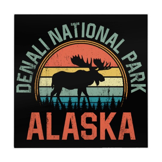 Denali National Park Alaska Moose Hiking Nature Mahjong Mats