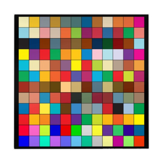 "Vibrant Multi-Color Square Box Design Mahjong Mats"