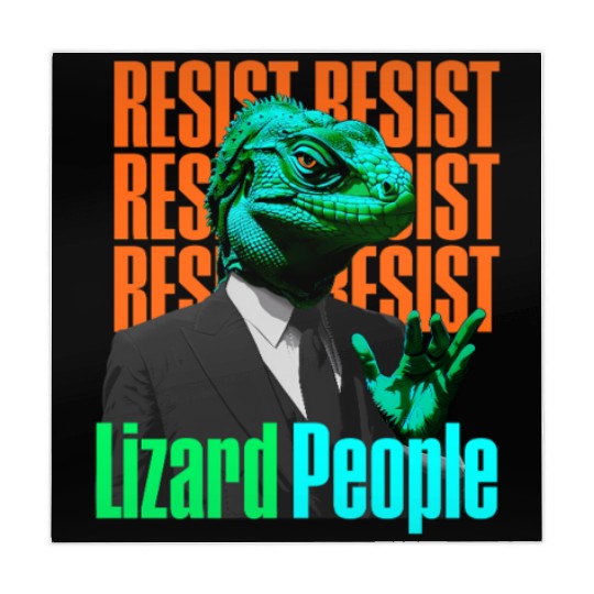 Resist Reptilians Lizard People Mahjong Mats