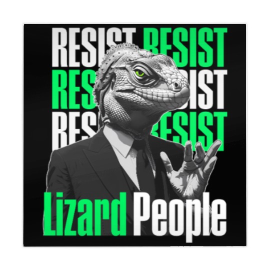 Resist Reptilians Lizard People Mahjong Mats