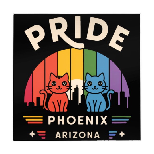 Pride of Phoenix City Arizonna USA Rainbow Flag Mahjong Mats