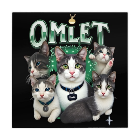 Vintage 90s Aesthetic Multi-Cat Graphic Mahjong Mats