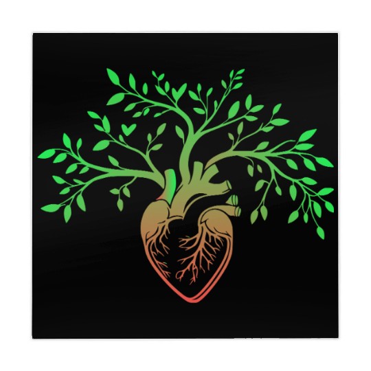 Nature-Inspired Anatomical Heart & Tree Design Mahjong Mats