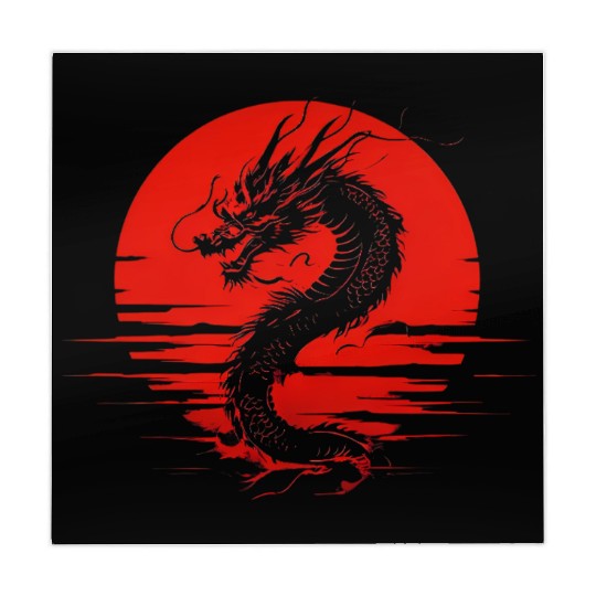 Dragon Rising Under the Blood Moon Mahjong Mats