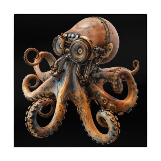 Steampunk Octopus, Steampunk Sci-Fi Mahjong Mats