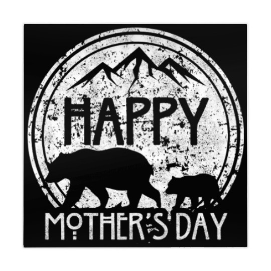 Happy Mother's Day Mama Bear and Cub Mahjong Mats